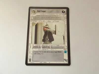 Decipher Inc - Star Wars "REBEL TROOPER" 1995 CCG Trading Card - Black - Image 1 of 2