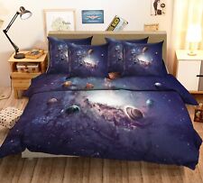 3D Galaxy Solar System Starry Sky KEP4926 Bed Pillowcases Quilt Duvet Cover Kay