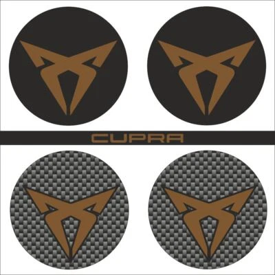 adesivi Tipo CUPRA per cerchi auto coprimozzi 4 PEZZI IN KRISTAL - Immagine 1 di 2