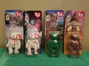 Mcdonalds TY Beanie Baby Britannia The Bear, Maple & Erin & Glory - Picture 1 of 6