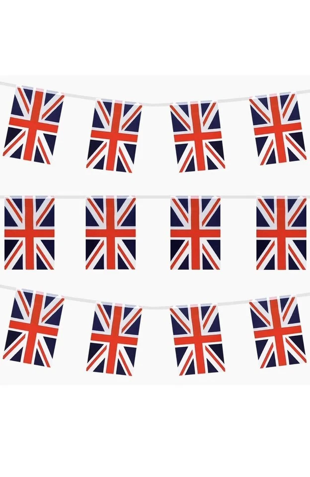TRIXES 9m Union Jack Bunting for National Celebrations