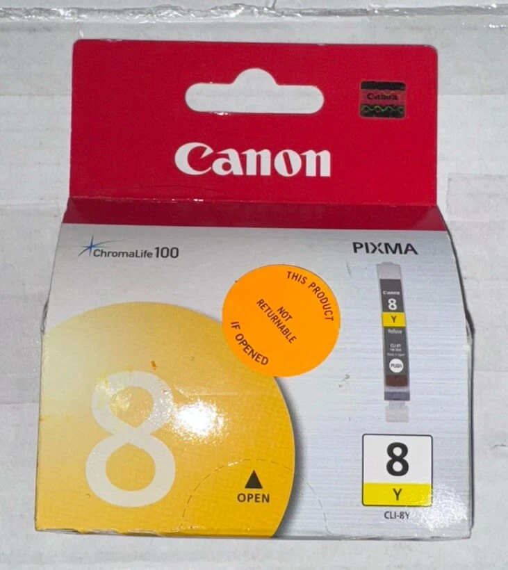 Genuine Canon CLI-8 Yellow Ink Cartridge NEW SEALED - Image 1 of 1