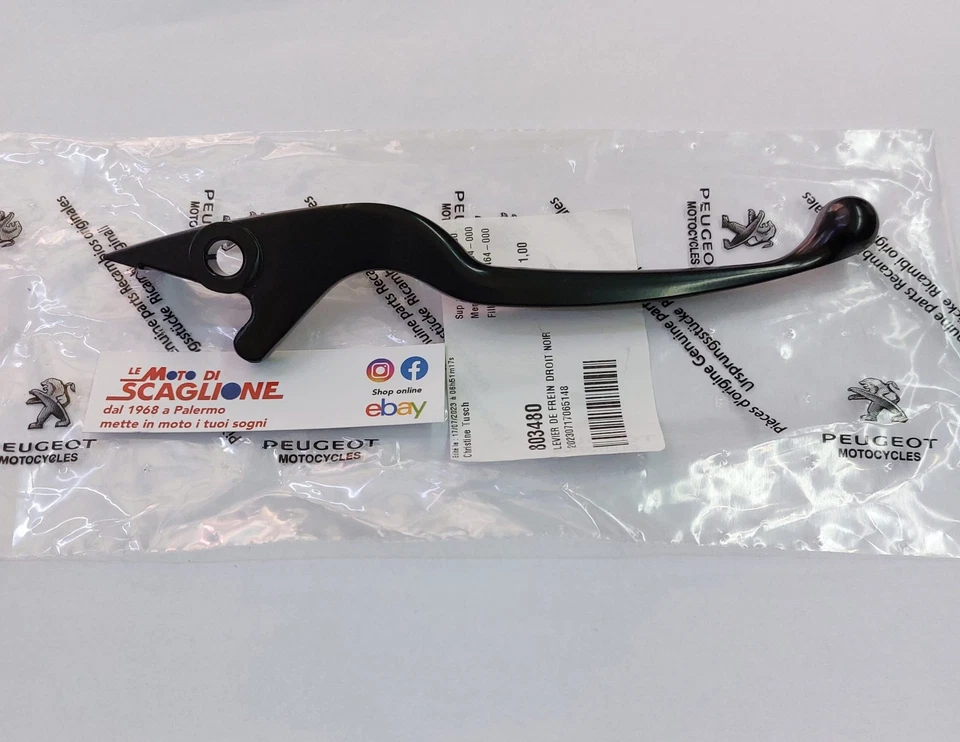 803480 LEVA FRENO DX NERA ORIGINALE PEUGEOT TWEET 50 125 150 BELVILLE RS 125 ... - Immagine 1 di 1