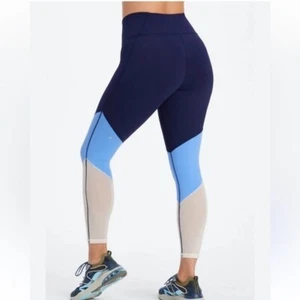 Leggings a rete Fabletics power hold vita alta 7/8 color block blu taglia L? - Foto 1 di 5