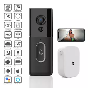 Campanello video wireless WiFi anello porta intelligente telecamera citofono campana sicurezza Regno Unito - Foto 1 di 20