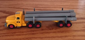 VINTAGE LESNEY MATCHBOX KING SIZE K-10 SCAMMELL PIPE TRUCK 5 PIPES YELLOW 1967 - Picture 1 of 5
