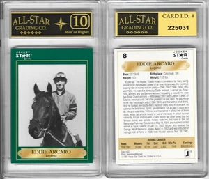 Eddie Arcaro 1991 Horse Star Cards Jockeys #8 ASG 10 MINT - Picture 1 of 1