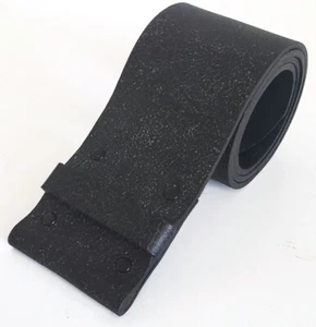 WASHED UP HOLLYWOOD 3” WIDE BLACK DISTRESSED HANDMADE LEATHER BELT SZ LARGE 34" - Picture 1 of 4