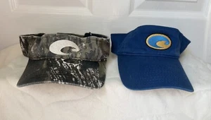 Two Costa Del Mar Visors one camo the other blue - Picture 1 of 7