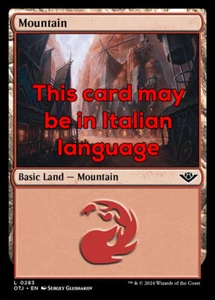 MTG MOUNTAIN 283 FOIL EXC - MONTAGNA - OTJ - MAGIC - Picture 1 of 1