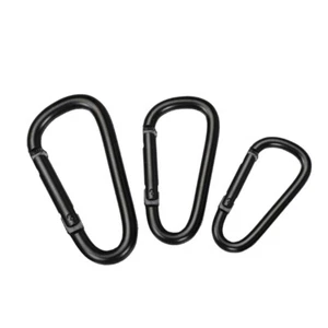 4Pcs Spring Snap Hooks Keychain Clip Climbing Carabiner D Rings Clip Hook Buckle - Picture 1 of 11