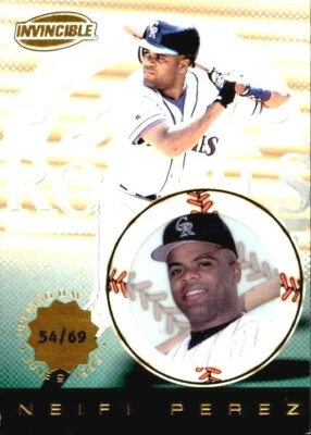 1999 Pacific Invincible Neifi Perez 54/69 Opening Day #52 Colorado Rockies - Image 1 of 2