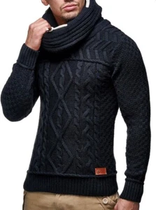 Leif Nelson Herren Strickpullover Feinstrick Schalkragen Pullover Größe 3 XL - Bild 1 von 5
