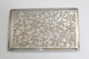 Estuche de cigarrillos vintage de plata de ley 950 con sello - Monograma - 165 gr - Imagen 1 de 9