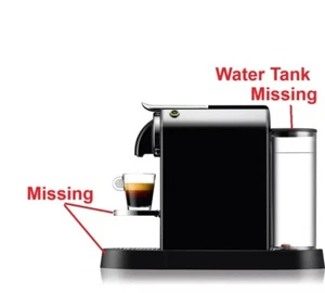 Nespresso De'Longhi Coffee Machine CitiZ 11315 1260W Single Pod 19 Bar U TDCM - Afbeelding 1 van 6