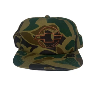 Vintage Genuine Chevrolet Camo Snapback Hat Cap Trucker Hat With Tags NOS - Picture 1 of 8