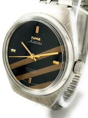 HMT Manas Black dial 17 Jewels Collectible men's mechanical watch*NEW OLD STOCK - Image 1 of 4