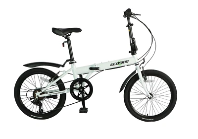 Ecosmo 20" Wheel Lightweight Folding City Bicycle Bike 7 SP SHIMANO - 20F02W - Image 1 of 3