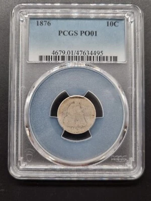1876 Seated Liberty Dime 10c Lowball PCGS PO1 Poor 1 #64550 - Image 1 of 2
