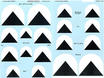 Microscale O Scale Decals: Canadian Pacific Rail Diesel Locomotives, Multimar... - Image 1 of 1