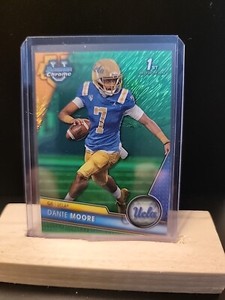 2023 Bowman Chrome U Dante Moore /99 Green Shimmer Refractor 1st Bowman - UCLA