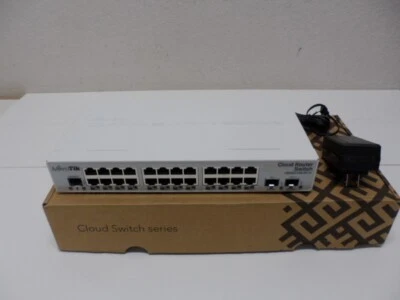 Conmutador enrutador en la nube Mikrotik CRS326-24G-2S+IN con 24 puertos Gigabit y 2x SFP+ Foto 1 de 4