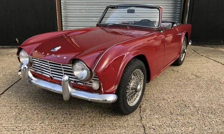 Triumph TR4 - Black Mohair Hood With Plastic Rear Window  - Image 1 of 1