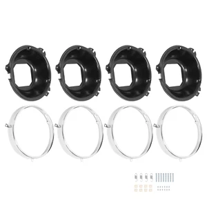 8PCS For Chevy Chevelle 64-70 & Impala 58-72 truck Headlight Ring & Bucket Set - Picture 1 of 17