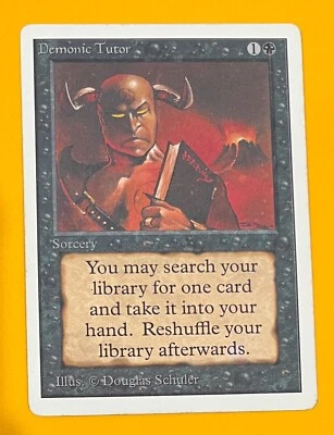 MTG DEMONIC TUTOR Unlimited (OldManMTG 005-071) - Image 1 of 4
