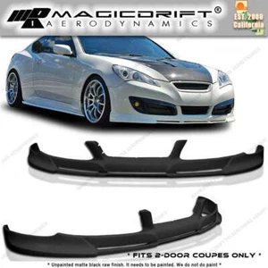 For 10-12 Hyundai Genesis 2Dr Coupe PD Style Front Bumper Lip Spoiler Urethane - Picture 1 of 3