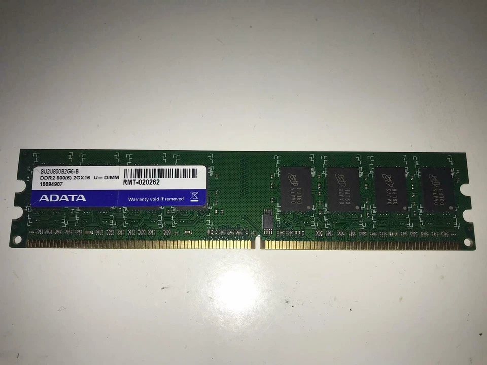 RAM 2GB DDR2 800MHz U-DIMM CPU Desktop memoria ADATA - Immagine 1 di 1