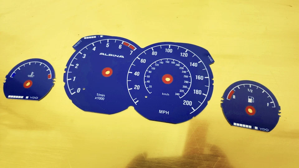 BMW e31 la serie 8 Cluster Face (MPH y KM disponibles) estilo Alpina Foto 1 de 4