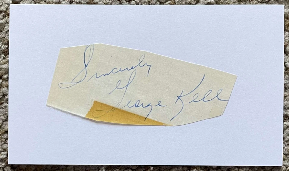 George Kell signed cut - Tigers A's HOF -dark tape — 第 1/1 张图片