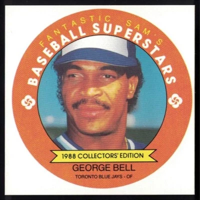 1988 Fantastic Sam's Baseball Superstars Disc Uncut Square PROOF #7 George Bell - Image 1 of 2