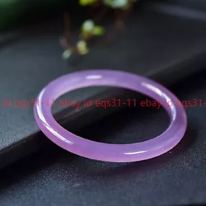 Pretty Natural Lavender Jadeite Jade Gems Bangle Bracelet 56-62mm - Picture 1 of 15