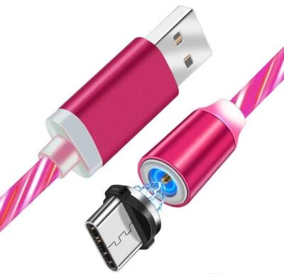 Flow LED Light-up el Glow USB Charger Data Cable for MICRO C REVERSIBLE PHONES - Image 1 of 4