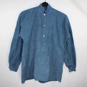 Antigua Camisa Francesa Frente Babero Plisada Ropa de Trabajo Lino Calzoncillo Unisex L Lagenlook - Imagen 1 de 19