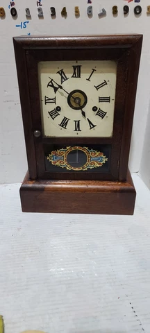 Antique Seth Thomas Cottage Clock With Alarm And Chime Cover