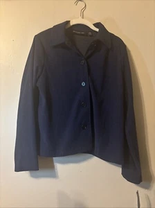 Briggs New York Women's Small Petite Blue Jacket Blazer Button Up Collared NWT - Picture 1 of 5