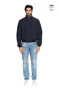 550$ M.I.D.A TOKYO-FIRENZE Bomber Jacket Blue Filled in Cashmere 42 US / 52 EU - Picture 1 of 8