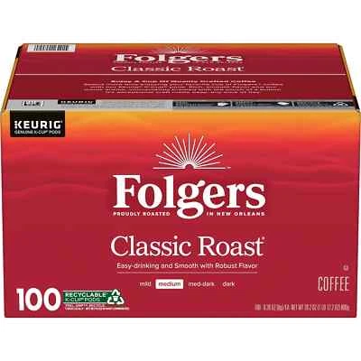 Folgers Classic Medium Roast K-Cup Coffee Pods (100 ct.) Great Price - Image 1 of 4
