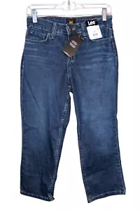 NEW - LEE WOMEN'S STORMY LINES DENIM CAPRI JEANS - CURVY, MID RISE, SIZE 8 M NWT - Picture 1 of 4