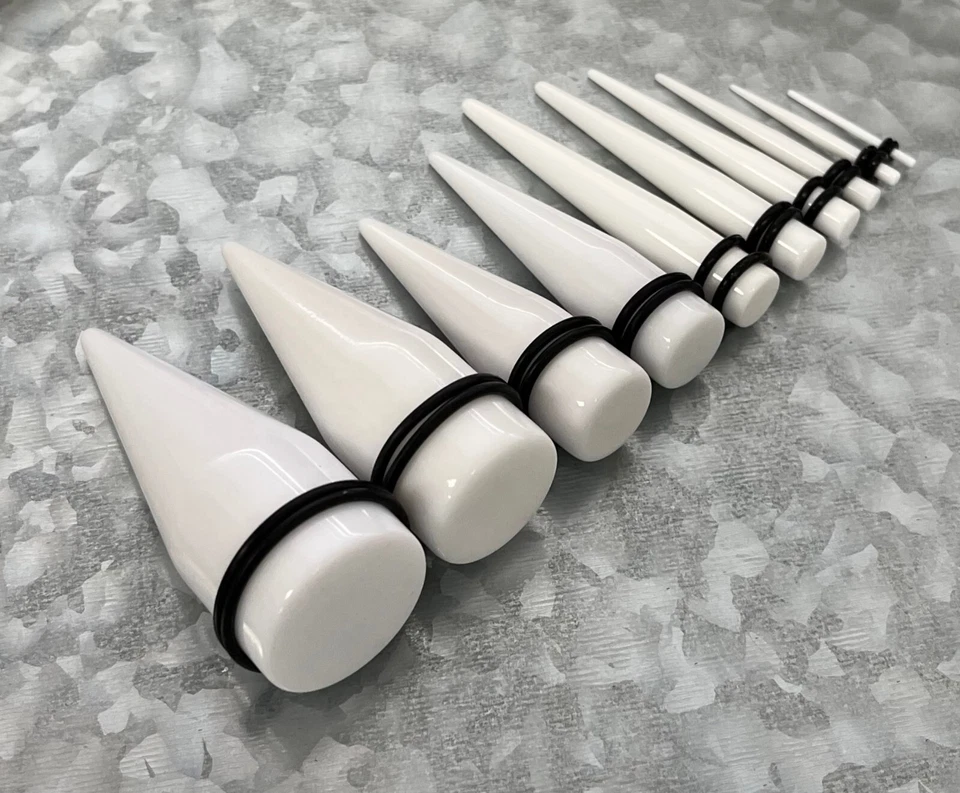 PAR de tapones de expansión acrílicos tapones expansores de oreja medidores 14 g a 1" ¡disponibles! Foto 1 de 1