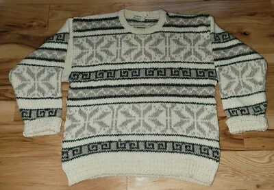 Suéter Gaeltarra Para Hombre Talla 44 Lana Marfil Irlanda Pescador Irlandés Geométrico Foto 1 de 4