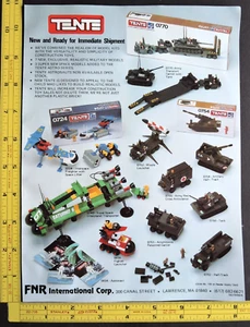 RARO De Colección 1982 DISTRIBUIDOR Anuncio - Carpa Bloque de Construcción Modelismo Juegos Espacio Militar Juguete - Imagen 1 de 1