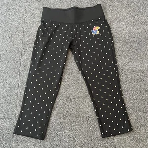 Kansas Jayhawks KU Champion Womens Size Small Black Diamonds Leggings Yoga - Picture 1 of 10
