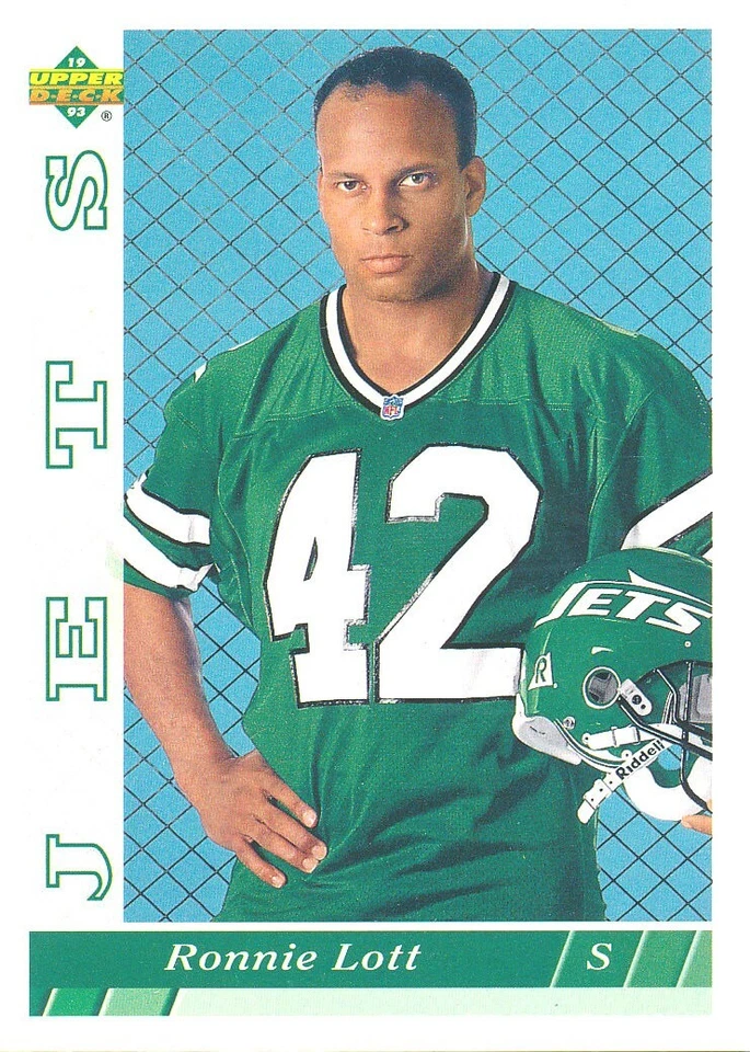 UPPER-DECK Ronnie Lott JETS USC Trojans HOF - Image 1 of 1