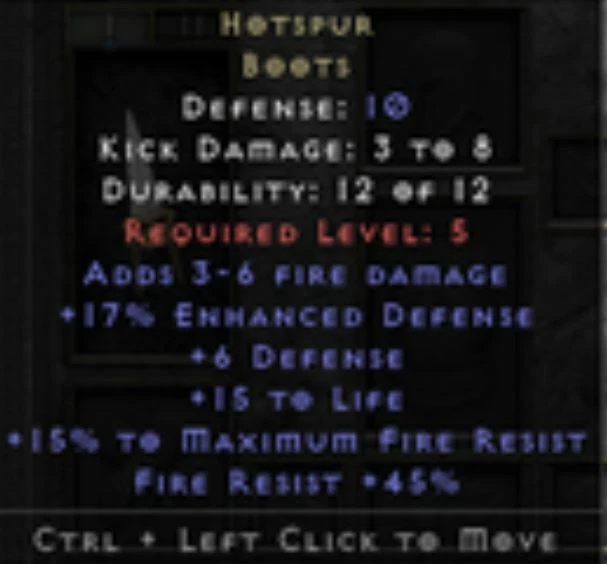 Diablo 2 Resurrected D2R Softcore - Hotspur boots Fire Resistance - PC NL - Image 1 of 1