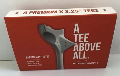 "Camisetas de golf FlightPath de plástico premium de 3,25"" caja de ocho" Foto 1 de 2