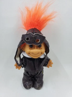 Винтажная кукла Russ Troll Aviator Plane Pilot 6 дюймов оранжевые волосы - Изображение 1 из 4